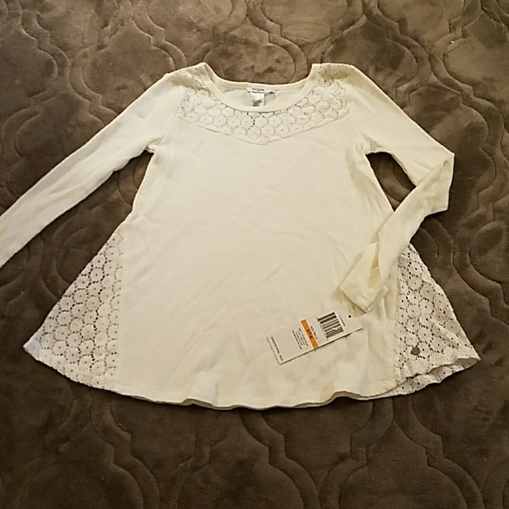 NWT Guess Kids size 7-8 lace detailed shirt